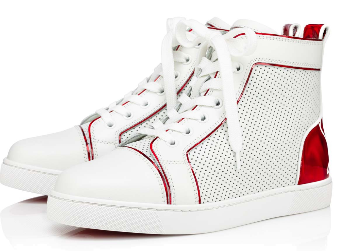 LOUIS ORLATO spring and summer high-top sneakers casual shoes red bottom shoes